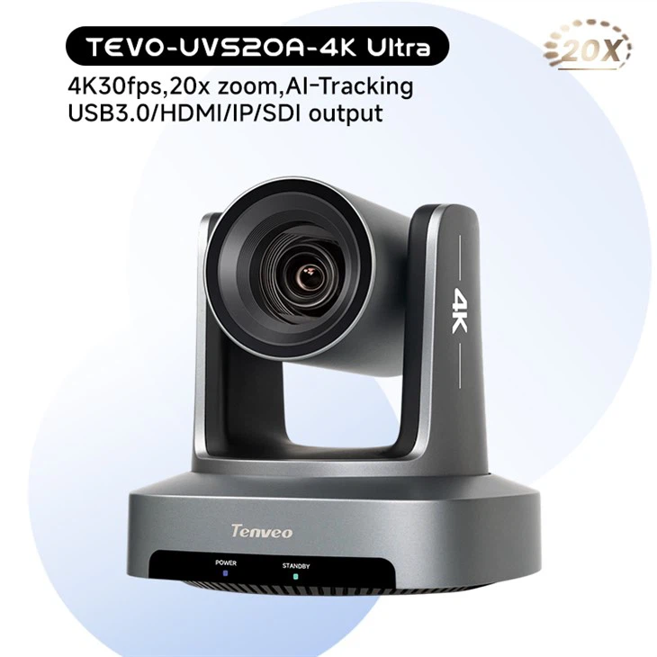 Prezz baxx 4K Auto Tracking SDI USB IP 20X PTZ Camera tal-Konferenza