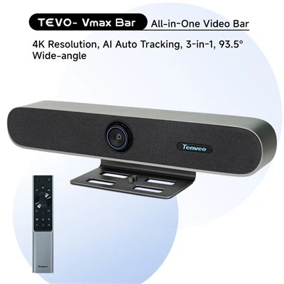 Tenveo PC Sound Bar Audio u Video Integrat Camera Intelliġenti Framing Wide Angle 4K Soundbar