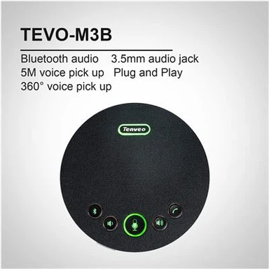 Tenveo Bluetooth Konferenza Speakerphone B'Raġġ ta '5M